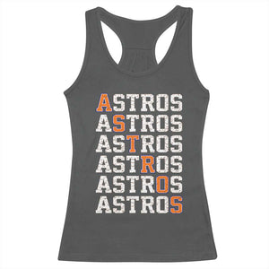 Vintage Astro Last Name Racerback Tank Top Retro Baseball Fans Sports Style TS10 Dark Heather Print Your Wear