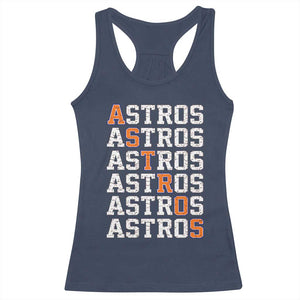 Vintage Astro Last Name Racerback Tank Top Retro Baseball Fans Sports Style TS10 Navy Print Your Wear