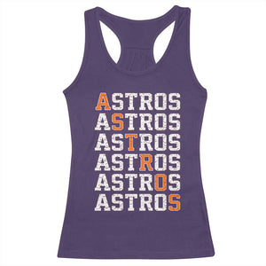 Vintage Astro Last Name Racerback Tank Top Retro Baseball Fans Sports Style TS10 Purple Print Your Wear
