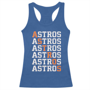 Vintage Astro Last Name Racerback Tank Top Retro Baseball Fans Sports Style TS10 Royal Blue Print Your Wear