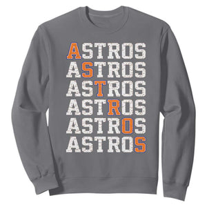 Vintage Astro Last Name Sweatshirt Retro Baseball Fans Sports Style TS10 Charcoal Print Your Wear