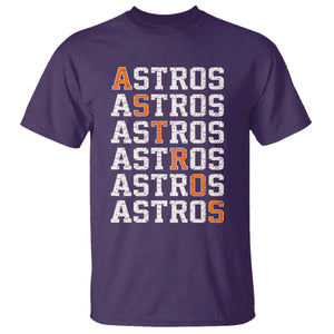 Vintage Astro Last Name T Shirt Retro Baseball Fans Sports Style TS10 Purple Print Your Wear