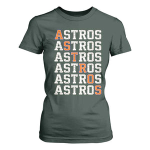 Vintage Astro Last Name T Shirt For Women Retro Baseball Fans Sports Style TS10 Dark Forest Green Print Your Wear