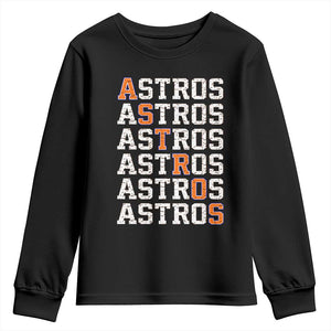 Vintage Astro Last Name Youth Sweatshirt Retro Baseball Fans Sports Style TS10 Black Print Your Wear