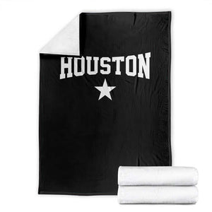 Vintage Houston Throw Blanket Retro Texas Throwback Athletic Sports Style 80s 90s TS10 Black Print Your Wear