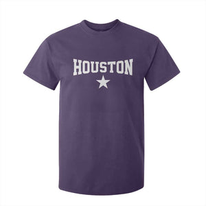 Vintage Houston T Shirt For Kid Retro Texas Throwback Athletic Sports Style 80s 90s TS10 Purple Print Your Wear