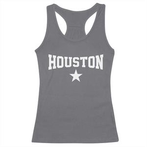 Vintage Houston Racerback Tank Top Retro Texas Throwback Athletic Sports Style 80s 90s TS10 Charcoal Print Your Wear
