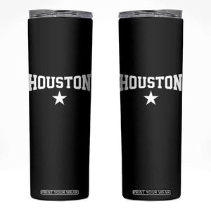 Vintage Houston Skinny Tumbler Retro Texas Throwback Athletic Sports Style 80s 90s TS10 Black Print Your Wear