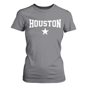 Vintage Houston T Shirt For Women Retro Texas Throwback Athletic Sports Style 80s 90s TS10 Charcoal Print Your Wear