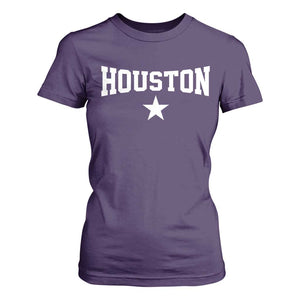 Vintage Houston T Shirt For Women Retro Texas Throwback Athletic Sports Style 80s 90s TS10 Purple Print Your Wear