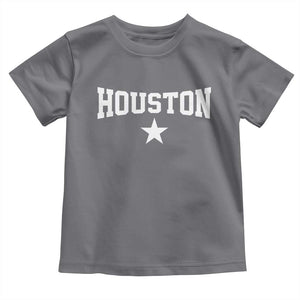 Vintage Houston Toddler T Shirt Retro Texas Throwback Athletic Sports Style 80s 90s TS10 Charcoal Print Your Wear