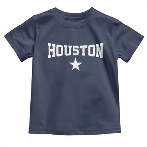 Vintage Houston Toddler T Shirt Retro Texas Throwback Athletic Sports Style 80s 90s TS10 Navy Print Your Wear