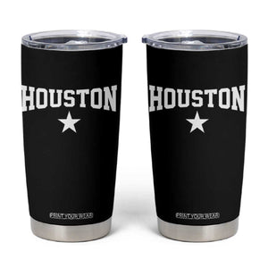 Vintage Houston Tumbler Cup Retro Texas Throwback Athletic Sports Style 80s 90s TS10 Black Print Your Wear