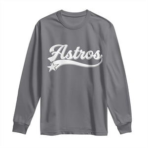 Vintage Astro Script Name Long Sleeve Shirt Texas Vintage Sports Jersey Style 80s 90s TS10 Charcoal Print Your Wear