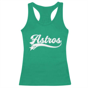 Vintage Astro Script Name Racerback Tank Top Texas Vintage Sports Jersey Style 80s 90s TS10 Irish Green Print Your Wear