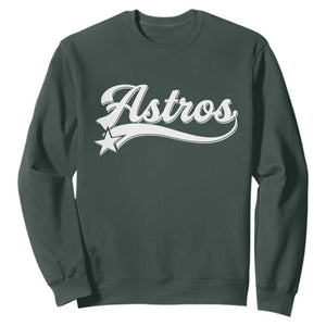 Vintage Astro Script Name Sweatshirt Texas Vintage Sports Jersey Style 80s 90s TS10 Dark Forest Green Print Your Wear