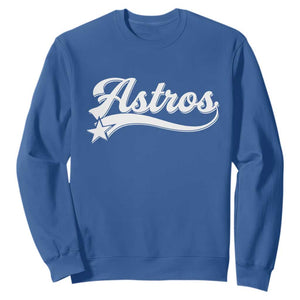 Vintage Astro Script Name Sweatshirt Texas Vintage Sports Jersey Style 80s 90s TS10 Royal Blue Print Your Wear