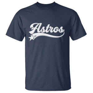 Vintage Astro Script Name T Shirt Texas Vintage Sports Jersey Style 80s 90s TS10 Navy Print Your Wear