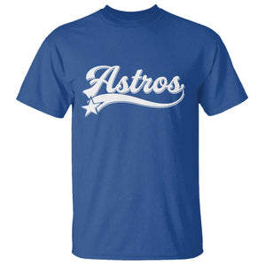 Vintage Astro Script Name T Shirt Texas Vintage Sports Jersey Style 80s 90s TS10 Royal Blue Print Your Wear