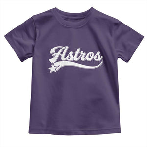 Vintage Astro Script Name Toddler T Shirt Texas Vintage Sports Jersey Style 80s 90s TS10 Purple Print Your Wear