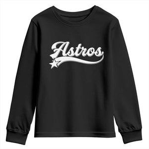 Vintage Astro Script Name Youth Sweatshirt Texas Vintage Sports Jersey Style 80s 90s TS10 Black Print Your Wear