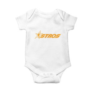 Vintage Astro Last Name Sports Style Baby Onesie Baseball Fan Graphic 80s 90s TS10 White Print Your Wear