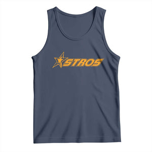 Vintage Astro Last Name Sports Style Tank Top Baseball Fan Graphic 80s 90s TS10 Navy Print Your Wear