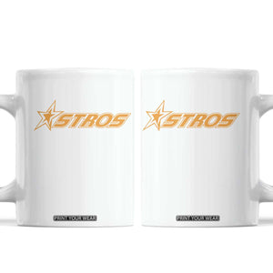 Vintage Astro Last Name Sports Style Coffee Mug Baseball Fan Graphic 80s 90s TS10 White Print Your Wear