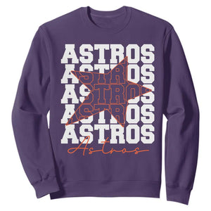 Vintage Astro Last Name Sweatshirt Baseball Fan Graphic TS10 Purple Print Your Wear