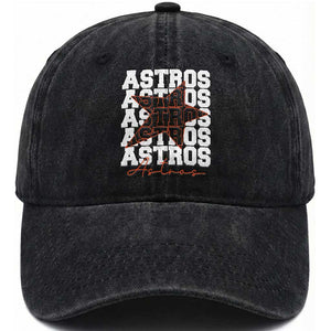 Vintage Astro Last Name Washed Cotton Baseball Cap Baseball Fan Graphic TS10 Print Your Wear
