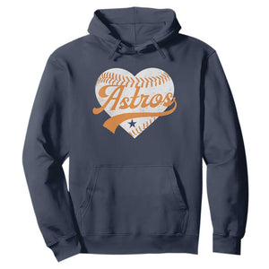Retro Astro Script Name Hoodie Baseball Heart Vintage Sports Fans TS10 Navy Print Your Wear