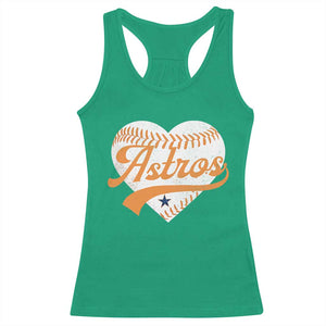 Retro Astro Script Name Racerback Tank Top Baseball Heart Vintage Sports Fans TS10 Irish Green Print Your Wear