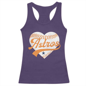 Retro Astro Script Name Racerback Tank Top Baseball Heart Vintage Sports Fans TS10 Purple Print Your Wear
