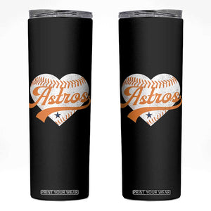 Retro Astro Script Name Skinny Tumbler Baseball Heart Vintage Sports Fans TS10 Black Print Your Wear