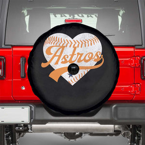 Retro Astro Script Name Spare Tire Cover Baseball Heart Vintage Sports Fans TS10 Black Print Your Wear