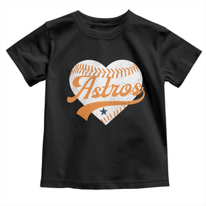 Retro Astro Script Name Toddler T Shirt Baseball Heart Vintage Sports Fans TS10 Black Print Your Wear
