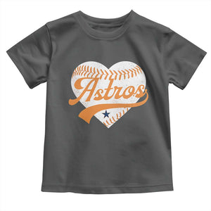 Retro Astro Script Name Toddler T Shirt Baseball Heart Vintage Sports Fans TS10 Dark Heather Print Your Wear