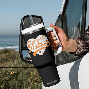 Retro Astro Script Name Tumbler With Handle Baseball Heart Vintage Sports Fans TS10 Print Your Wear