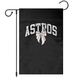 Retro Astro Varsity Name Garden Flag Baseball Coquette Bow TS10 Black Print Your Wear