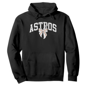 Retro Astro Varsity Name Hoodie Baseball Coquette Bow TS10 Black Print Your Wear