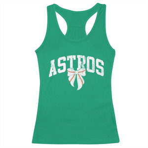 Retro Astro Varsity Name Racerback Tank Top Baseball Coquette Bow TS10 Irish Green Print Your Wear