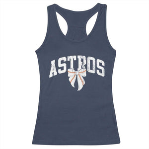 Retro Astro Varsity Name Racerback Tank Top Baseball Coquette Bow TS10 Navy Print Your Wear