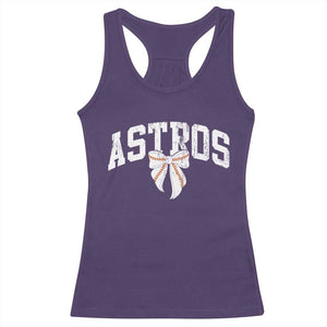 Retro Astro Varsity Name Racerback Tank Top Baseball Coquette Bow TS10 Purple Print Your Wear