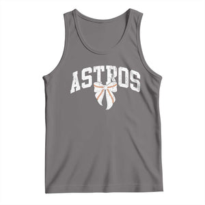 Retro Astro Varsity Name Tank Top Baseball Coquette Bow TS10 Deep Heather Print Your Wear