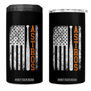 Vintage Astro 4 in 1 Can Cooler Tumbler Last Name Baseball American Flag Retro Style 70s 80s 90s TS10 One Size: 16 oz Black Print Your Wear