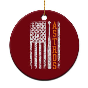 Vintage Astro Ceramic Ornament Last Name Baseball American Flag Retro Style 70s 80s 90s TS10 1pc Red Print Your Wear