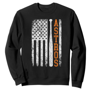 Vintage Astro Sweatshirt Last Name Baseball American Flag Retro Style 70s 80s 90s TS10 Black Print Your Wear