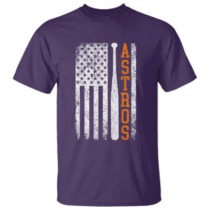 Vintage Astro T Shirt Last Name Baseball American Flag Retro Style 70s 80s 90s TS10 Purple Print Your Wear