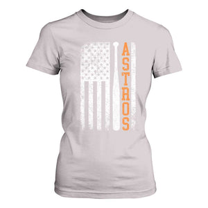 Vintage Astro T Shirt For Women Last Name Baseball American Flag Retro Style 70s 80s 90s TS10 Ice Gray Print Your Wear