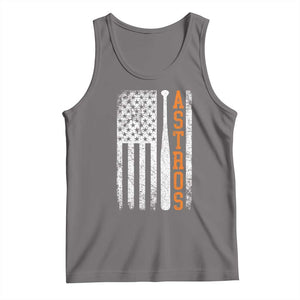 Vintage Astro Tank Top Last Name Baseball American Flag Retro Style 70s 80s 90s TS10 Deep Heather Print Your Wear